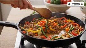 🍽 Блюдо из свежего фарша и овощей 🍅🥕🌶#еда #рецепты