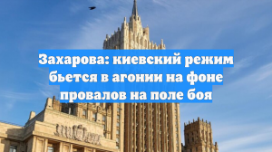 Захарова: киевский режим бьется в агонии на фоне провалов на поле боя