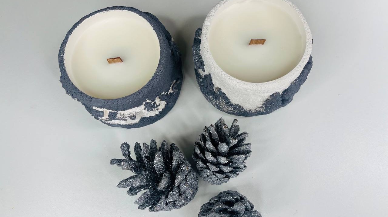 ПОДСВЕЧНИК « ЗИМНЯЯ ДЕРЕВНЯ » смотреть онлайн