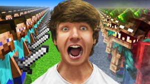 100 ИГРОКОВ VS ВСПЫШКА ПАРАЗИТОВ В МАЙНКРАФТ! MINECRAFT MRBEAST ДАКПЛЕЙ КОМПОТ НУБ И ПРО