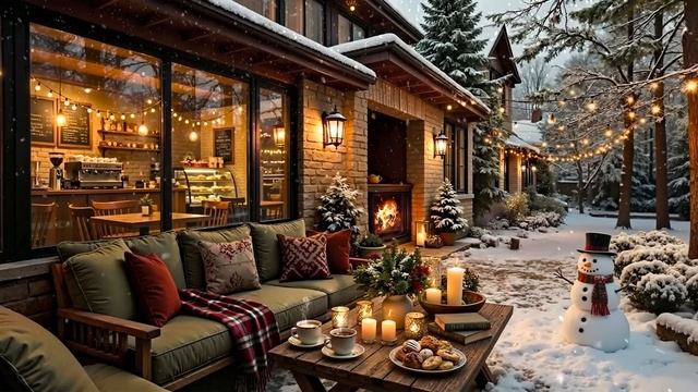 #90_Уютный ДВОРИК зимнего кафе... смотреть онлайн