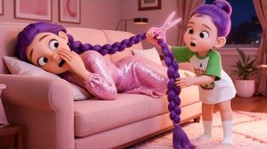 Непослушная Руми подстригает маме волосы, чтобы купить плюшевого мишку. Сигма герл ремикс