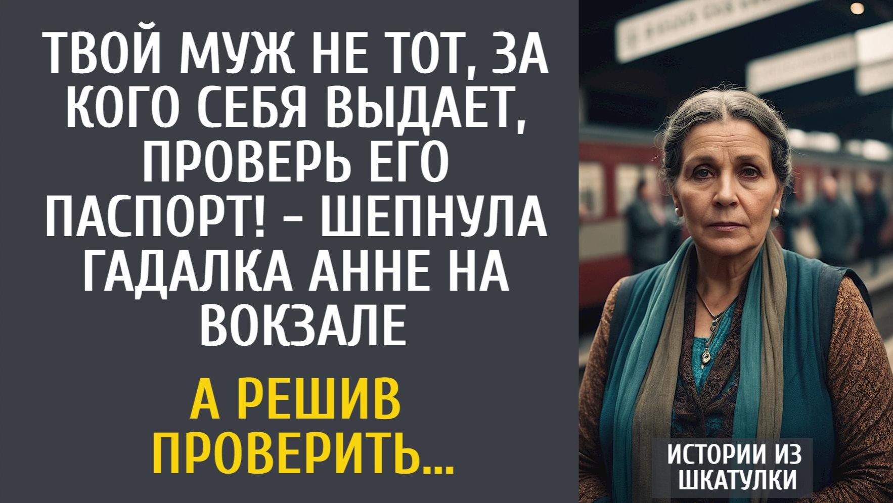 Твой муж не тот, за кого себя выдает, проверь его паспорт! - шепнула гадалка Анне на вокзале… смотреть онлайн