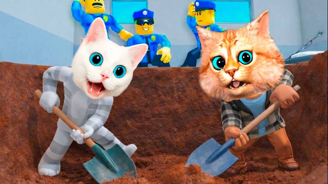 😱КОПАЙ ЧТОБЫ СБЕЖАТЬ в Роблокс! ВЕСЁЛЫЙ КОТ и КОТЁНОК КРОНОС смотреть онлайн
