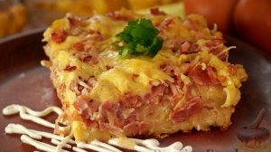 ЗАПЕКАНКА ИЗ МАКАРОН С ВЕТЧИНОЙ