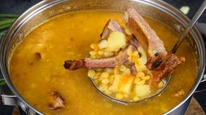 ИДЕАЛЬНЫЙ ГОРОХОВЫЙ СУП! Секреты приготовления вкусного Горохового Супа!Гороховый суп с копченостями