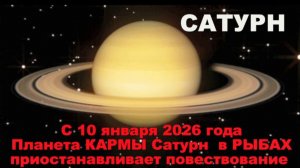 ИСПРАВЛЯЙТЕ КАРМУ #САТУРН планета #КАРМЫ в РЫБАХ ПРИОСТАНАВЛИВАЕТ ПОВЕСТВОВАНИЕ!