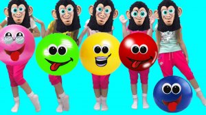 Детская песенка для малышей про пять обезьянок  / Видео для детей / Большой сборник детских песенок