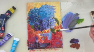 Текстурная основа. Живопись акрилом. Цветы.  Ярко.Просто. Эффектно. Так сможет каждый.