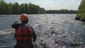 Пороги шиверного типа на Тунтсайоки, 1 июля 2025 г.