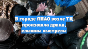 В городе ЯНАО возле ТЦ произошла драка, слышны выстрелы