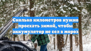 Сколько километров нужно проехать зимой, чтобы аккумулятор не сел в мороз