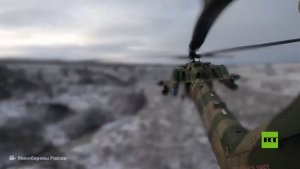 مروحية "Mi-28NM" روسية تدمر مواقع أوكرانية