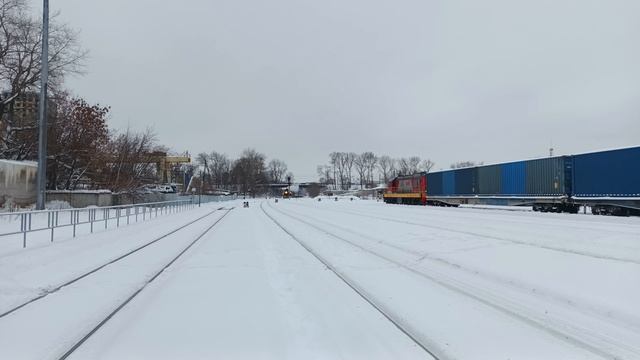 Паровоз Л-5170 с туристическим поездом Киров-Слободской у вокзала Киров-Котласский 10-11.01.2026