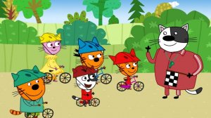 Три Кота Мультфильм Игры на полянке.