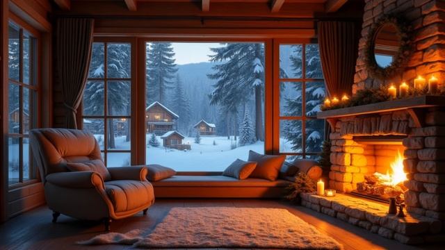 Вечер у камина | Медленное уютное видео смотреть онлайн