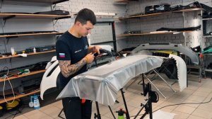 Бронирование кузова Mercedes-Benz G63 матовой полиуретановой пленкой