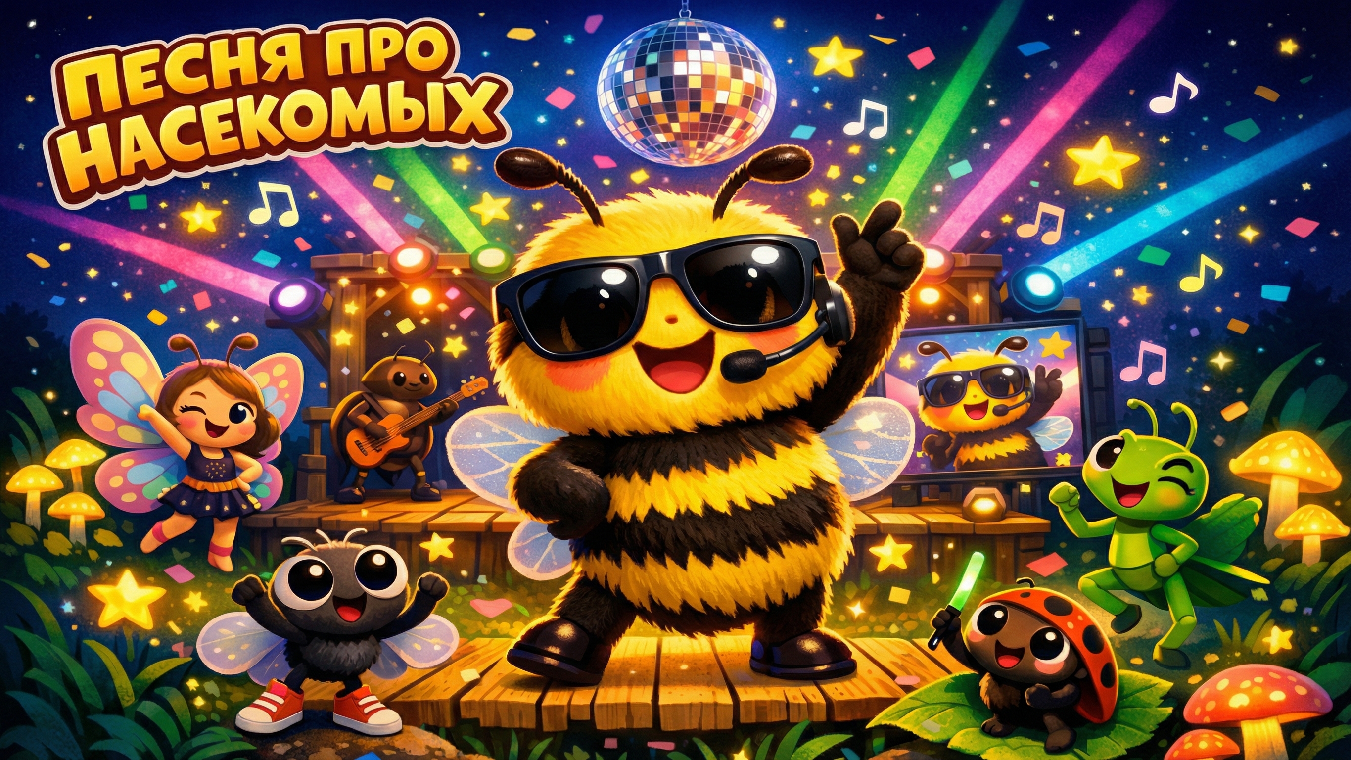 Развивающее видео для малышей | Песня про насекомых 🦋🐝 смотреть онлайн