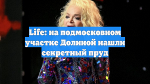 Life: на подмосковном участке Долиной нашли секретный пруд