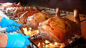 Баранья нога, запеченная в 2-метровой капсуле при температуре 400℃ — корейская уличная еда