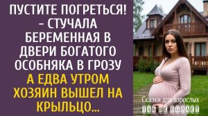 Пустите погреться! - стучала беременная в двери богатого особняка в грозу… А едва вышел хозяин…