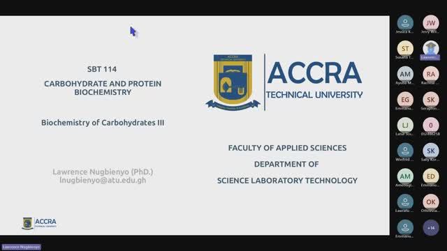 SBT 114 Carbohydrate and Protein Biochemistry - Monosaccharide modifications
