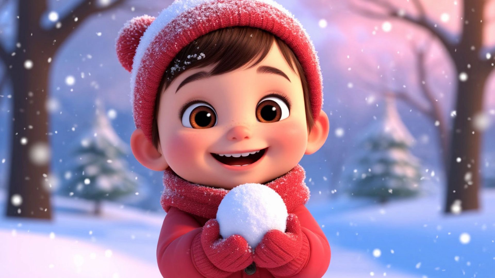 Снежок ❄️ Детская зимняя песня-игра | Лепим снежок и снеговика смотреть онлайн