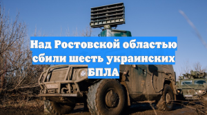 Силы ПВО ликвидировали шесть дронов ВСУ над территорией Ростовской области