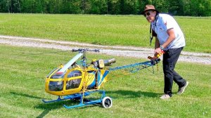 Радиоуправляемый вертолёт. Демонстрация полёта