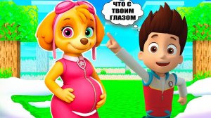 ЧТО СЛУЧИЛОСЬ СО СКАЙ И РАЙДЕРОМ ИЗ ЩЕНЯЧИЙ ПАТРУЛЬ В МАЙНКРАФТ СМЕШНЫЕ МОМЕНТЫ