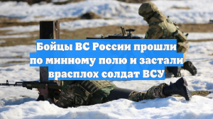 Бойцы ВС России прошли по минному полю и застали врасплох солдат ВСУ