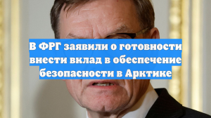 В ФРГ заявили о готовности внести вклад в обеспечение безопасности в Арктике