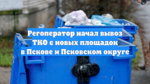 Регоператор начал вывоз ТКО с новых площадок в Пскове и Псковском округе