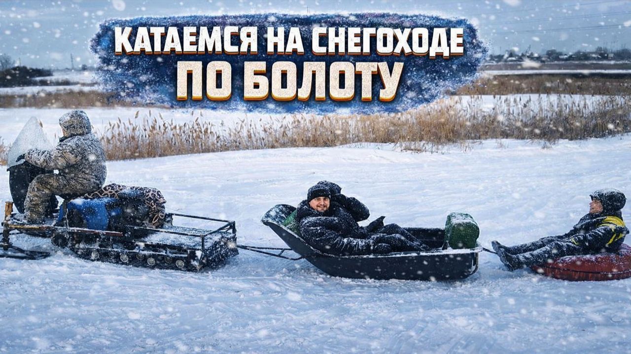 КАТАЕМСЯ НА СНЕГОХОДЕ ПО БОЛОТУ