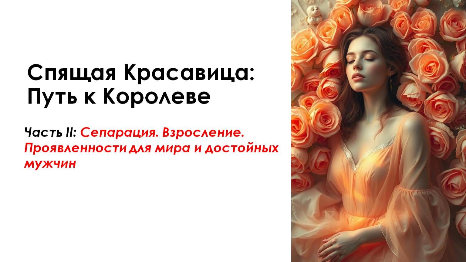 Вводный урок 02: Сепарация. Взросление. Проявленность для мира и достойных мужчин смотреть онлайн