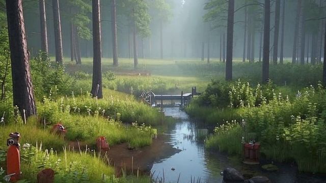 Звук природы. Пение камышовки болотной у болота смотреть онлайн