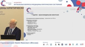 Мультимодальная анестезия в кардиохирургии Гороховатский Ю.И. 2025