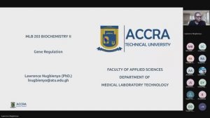 MLB 203 Biochemistry II (Part-Time): Gene Regulation