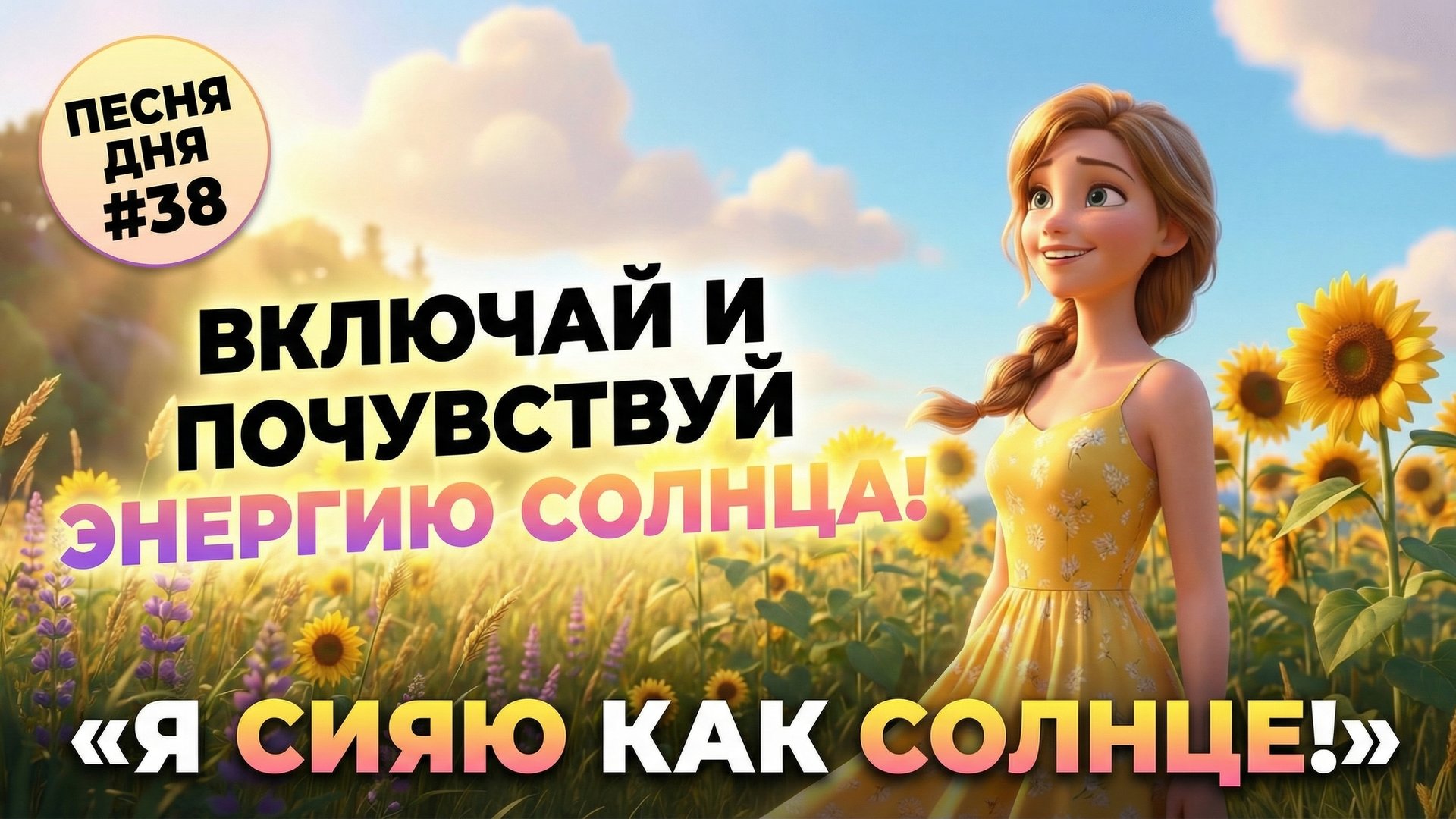 НА ДЕНЬ ПЕСНЮ #38 | СОЛНЕЧНАЯ ПЕСНЯ-АФФИРМАЦИЯ для энергии и сияния | "Я сияю как солнце!" смотреть онлайн