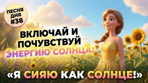 НА ДЕНЬ ПЕСНЮ #38 | СОЛНЕЧНАЯ ПЕСНЯ-АФФИРМАЦИЯ для энергии и сияния | "Я сияю как солнце!"