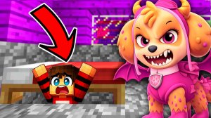 Я СПРЯТАЛСЯ под КРОВАТЬЮ ОТ СКАЙ ЕХЕ НОВОЙ В МАЙНКРАФТЕ