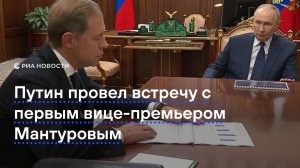 Путин провел встречу с первым вице-премьером Мантуровым