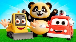 Мультик про медвежонка Акселя и машинки: пожарная машина