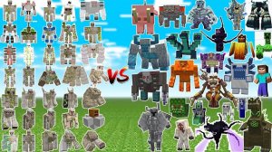 ВСЕ ЖЕЛЕЗНЫЕ ГОЛЕМЫ против ВСЕХ БОССОВ в Майнкрафте