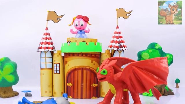 Победите огненного дракона и спасите принцессу. Мультики для детей