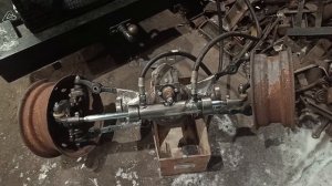 Работа рулевого цилиндра.