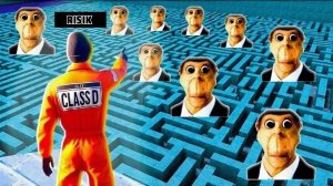 ЕСЛИ УВИДЕШЬ КРИПОВОГО ОБУНГУ В ЛАБИРИНТЕ СРОЧНО БЕГИ! Угар и безумие в Garry's mod