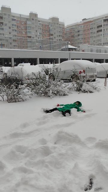 В Краснодаре наконец- то выпал первый снег. 12 01 2026г. смотреть онлайн