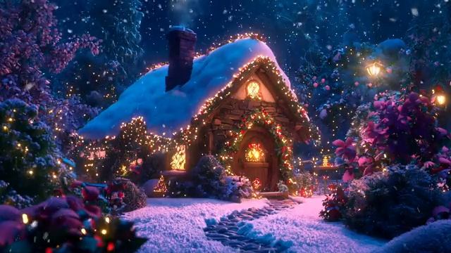 Фэнтезийная атмосфера с Рождественской музыкой смотреть онлайн
