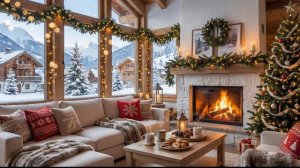 Камин 4k ❄️ Новогодняя релакс музыка 🎄  Fireplace 4K